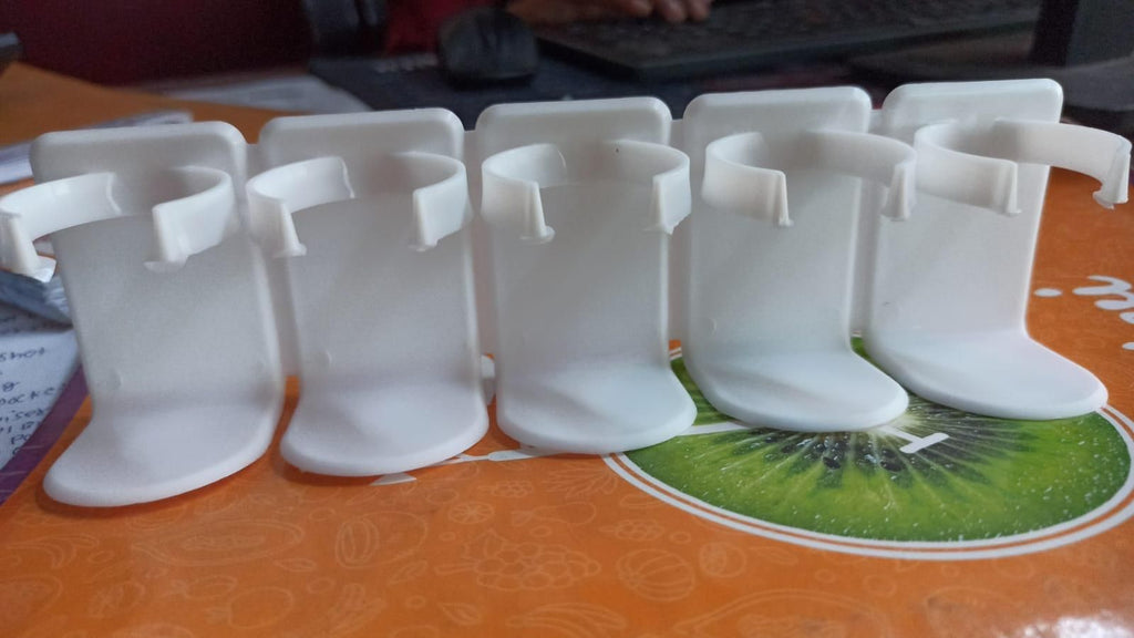 Nerrdy 5 Grid Plastic Cosmetic Organiser No Punching Cuttable Storage Holder (Pack of 2)