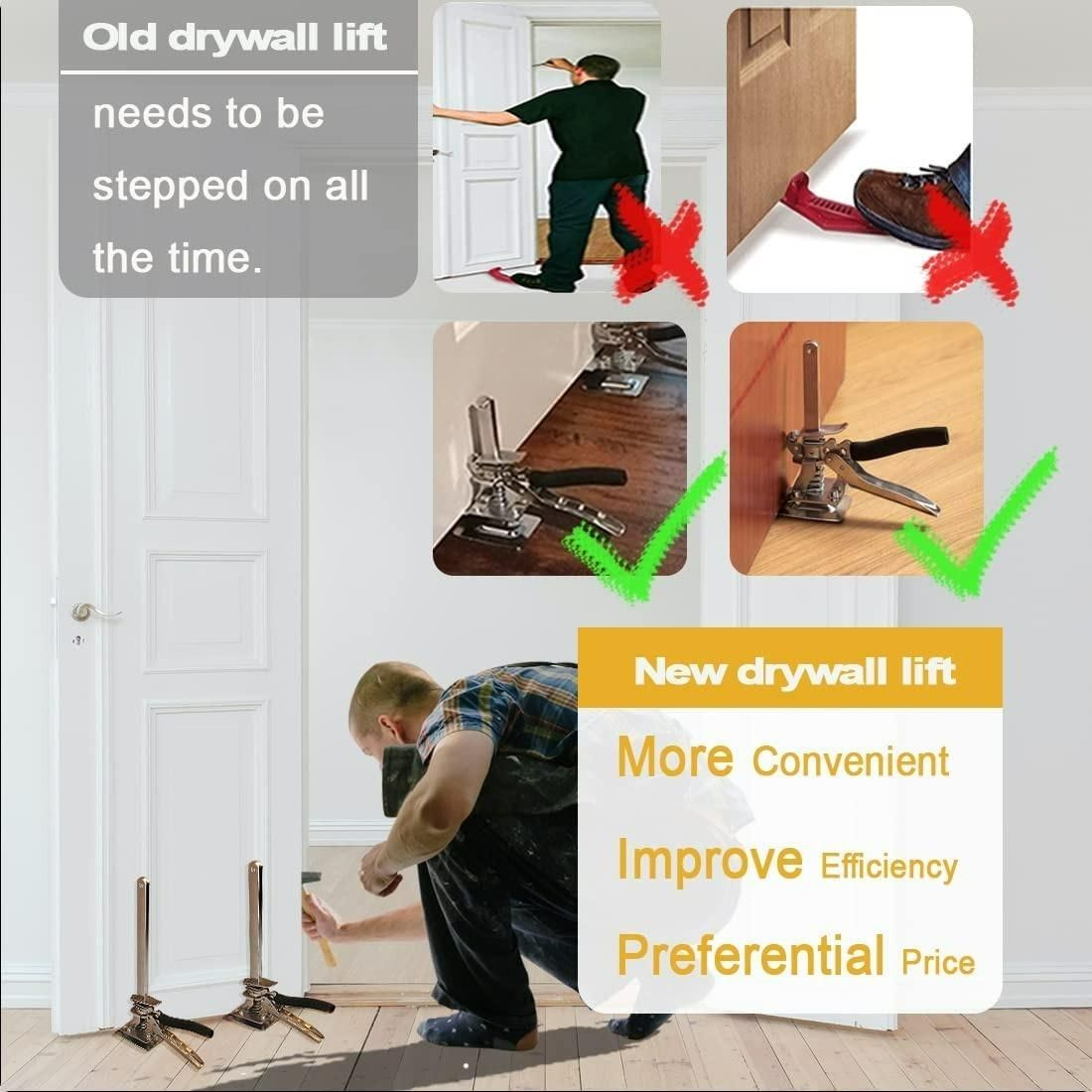 Nerrdy Portable Height Adjustable Lift Jack