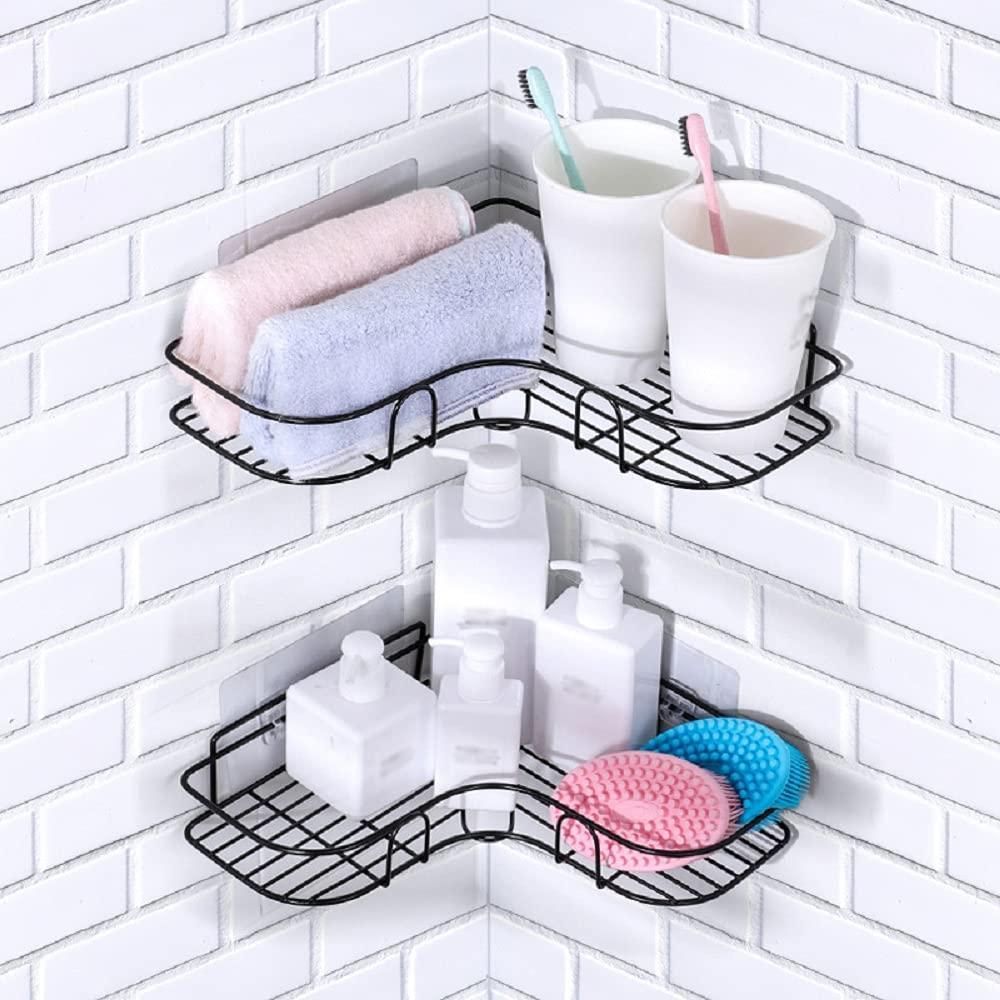 Nerrdy Metal Bathroom Corner Rack Storage Shelves