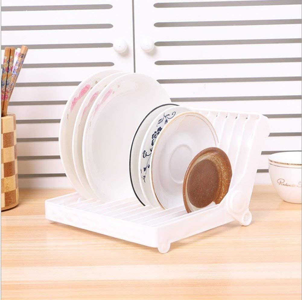 Nerrdy Folding Plastic Kitchen Dish Rack Stand for Kitchen, Multi Color- 1 Piece